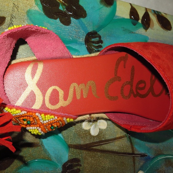 *NEW*  Sam Edelman SHAE ESPADRILLE Sandals US 5M - Picture 5 of 8